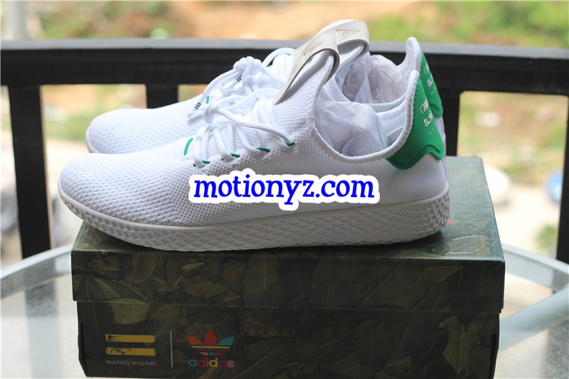 Adidas x Pharrell Williams Tennis Hu White Green BA7828